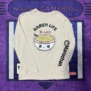 Maruchan Ramen Life white long sleeve shirt Size XL